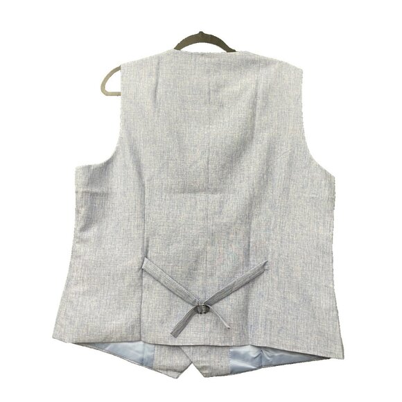 Coofandy Men's Wedding Business Vest Light Blue NWT Size Large Double Breasted - Picture 12 of 13